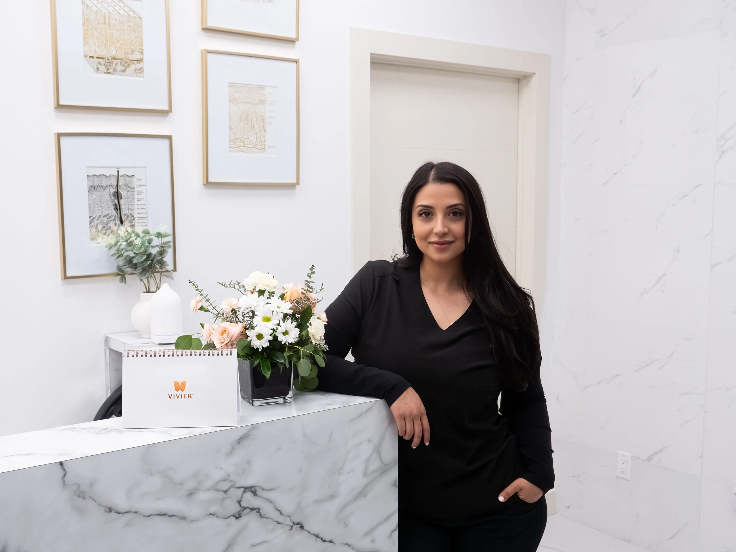 Skinns Cosmetics team member in a treatment room